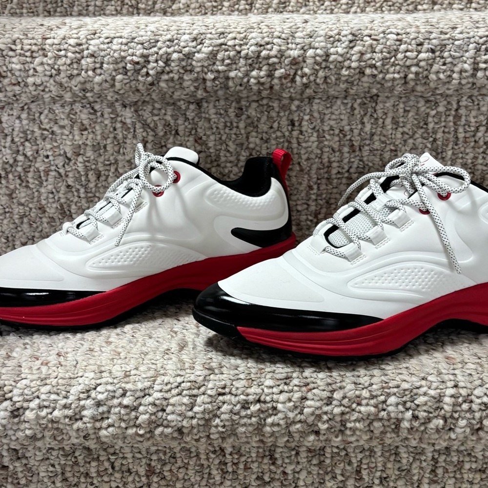 Ashley Park Street Glam Skechers White and Red / Black accents Athletic Shoes - Picture 4 of 7